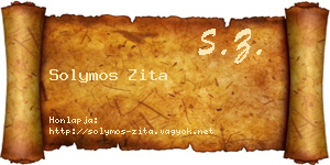 Solymos Zita névjegykártya